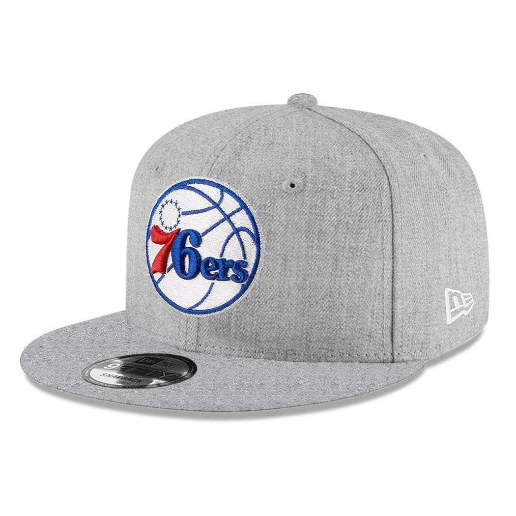 New Era Caps Youths Philadelphia 76ers New Era NBA Team Heather 9FIFTY Snapback Hat