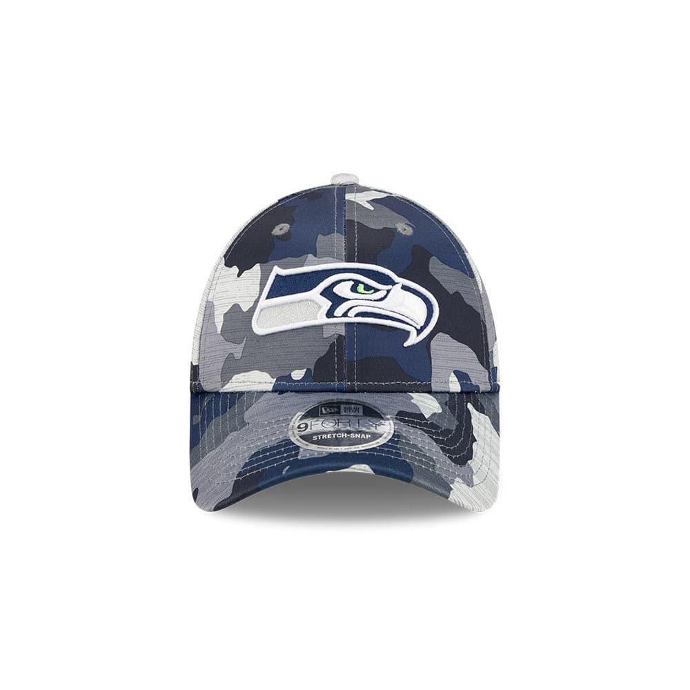 New Era Caps Youths Youths Seattle Seahawks New Era NFL 22 Training Camp 9FORTY Stretch Snap Hat - Camo