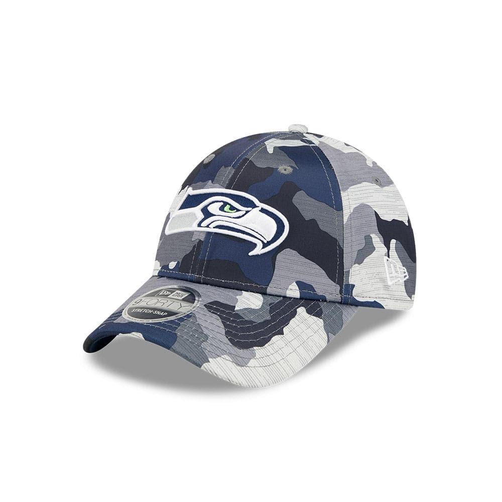 New Era Caps Youths Youths Seattle Seahawks New Era NFL 22 Training Camp 9FORTY Stretch Snap Hat - Camo