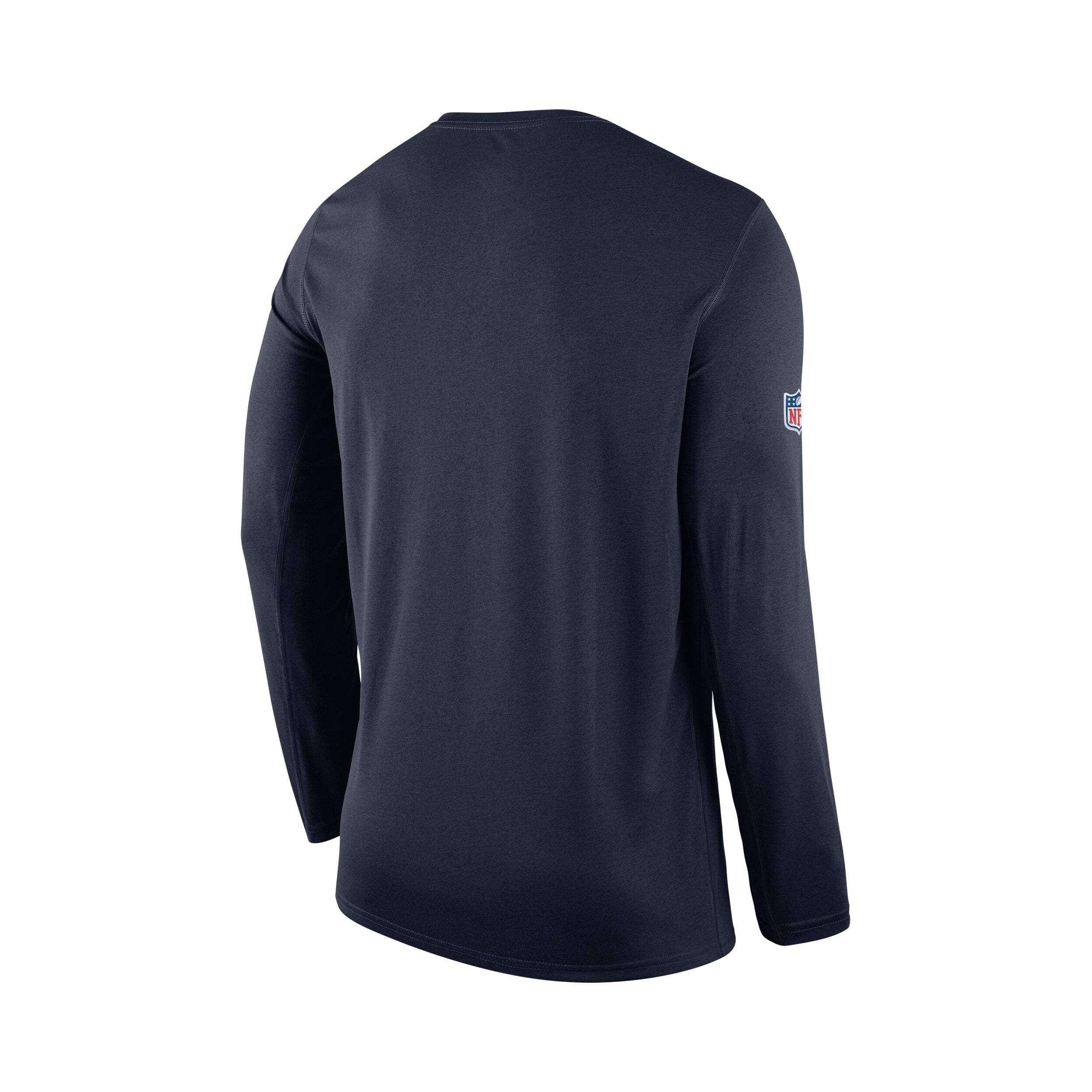 Nike Long Sleeve Tees Youths Seattle Seahawks Nike NFL On-Field Seismic Long Sleeve T-Shirt - Navy