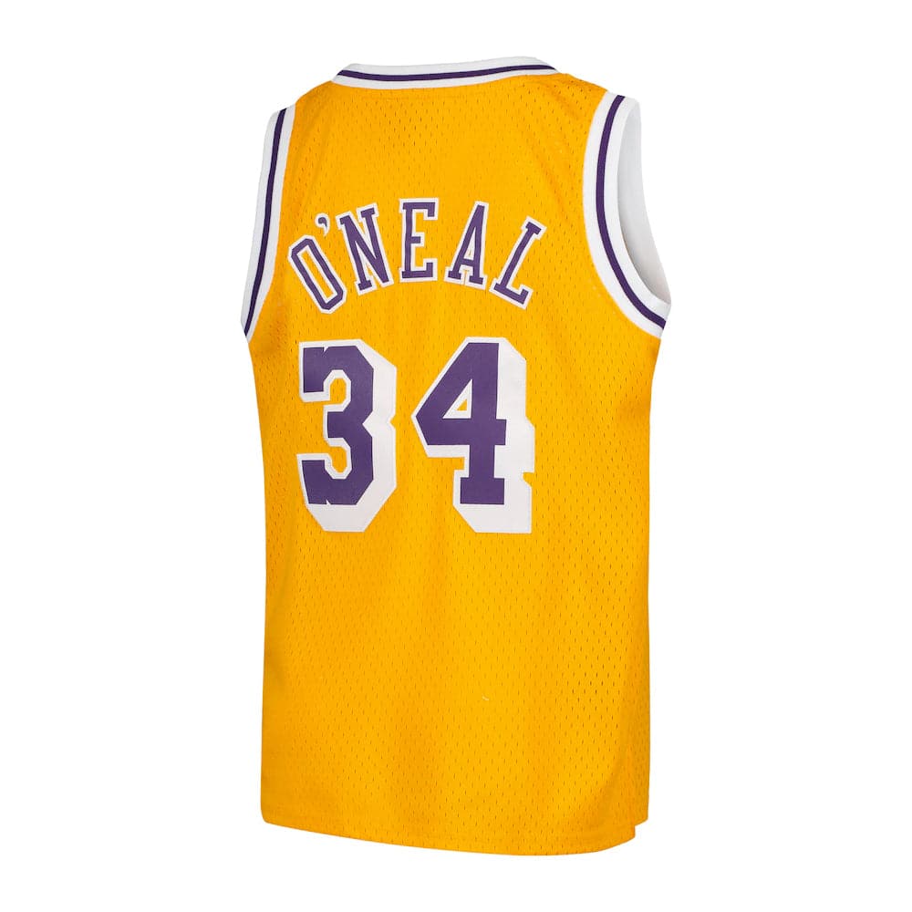 Mitchell And Ness Jerseys Youths Shaquille O'Neal Los Angeles Lakers Mitchell & Ness NBA 96-97 Swingman Jersey - Gold