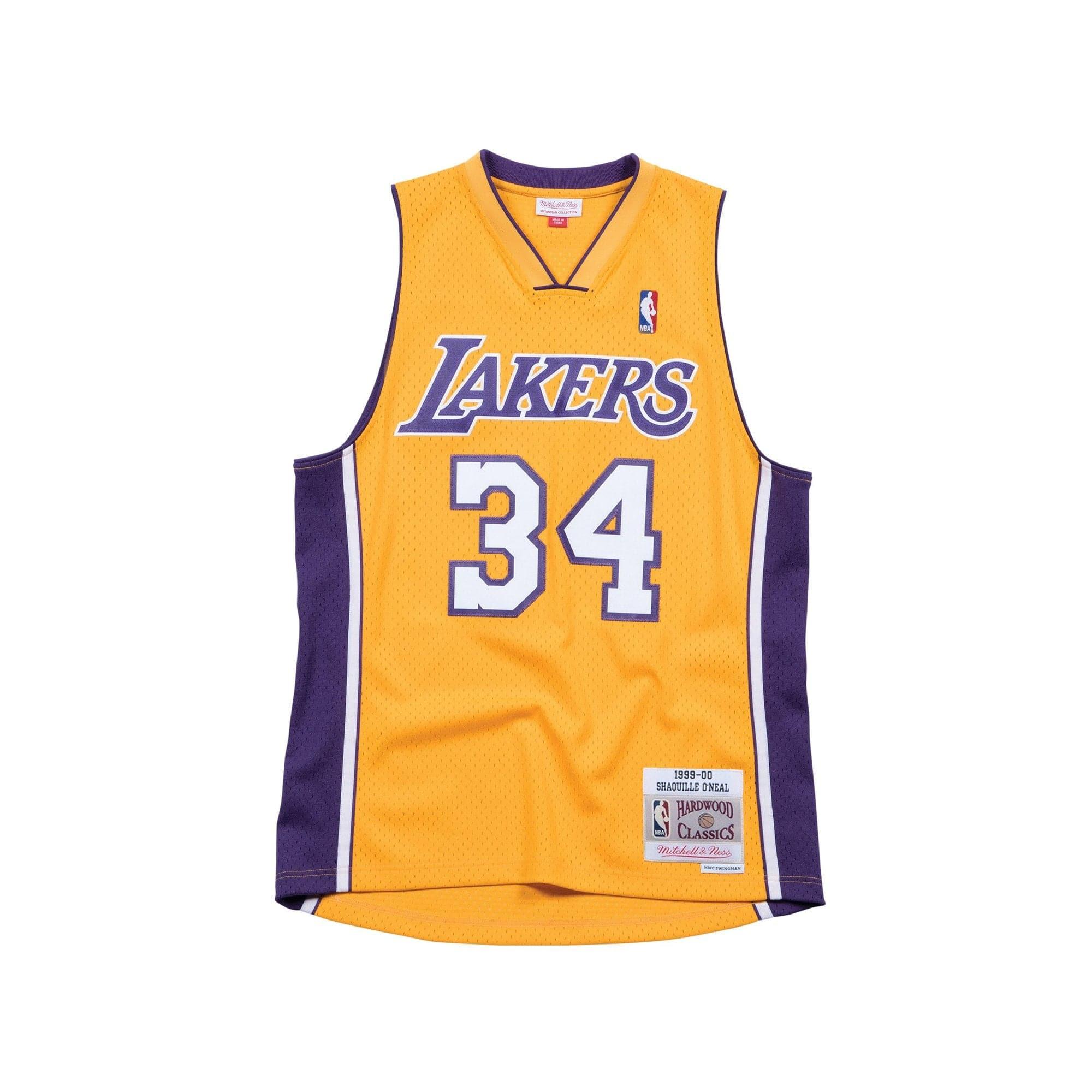 Mitchell And Ness Jerseys Youths Shaquille O'Neal Los Angeles Lakers Mitchell & Ness NBA Swingman Jersey - Gold