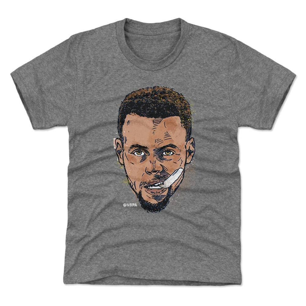 500 Level T-Shirts Youths Steph Curry Golden State Warriors 500 Level NBA Mouthguard T-Shirt - Gray