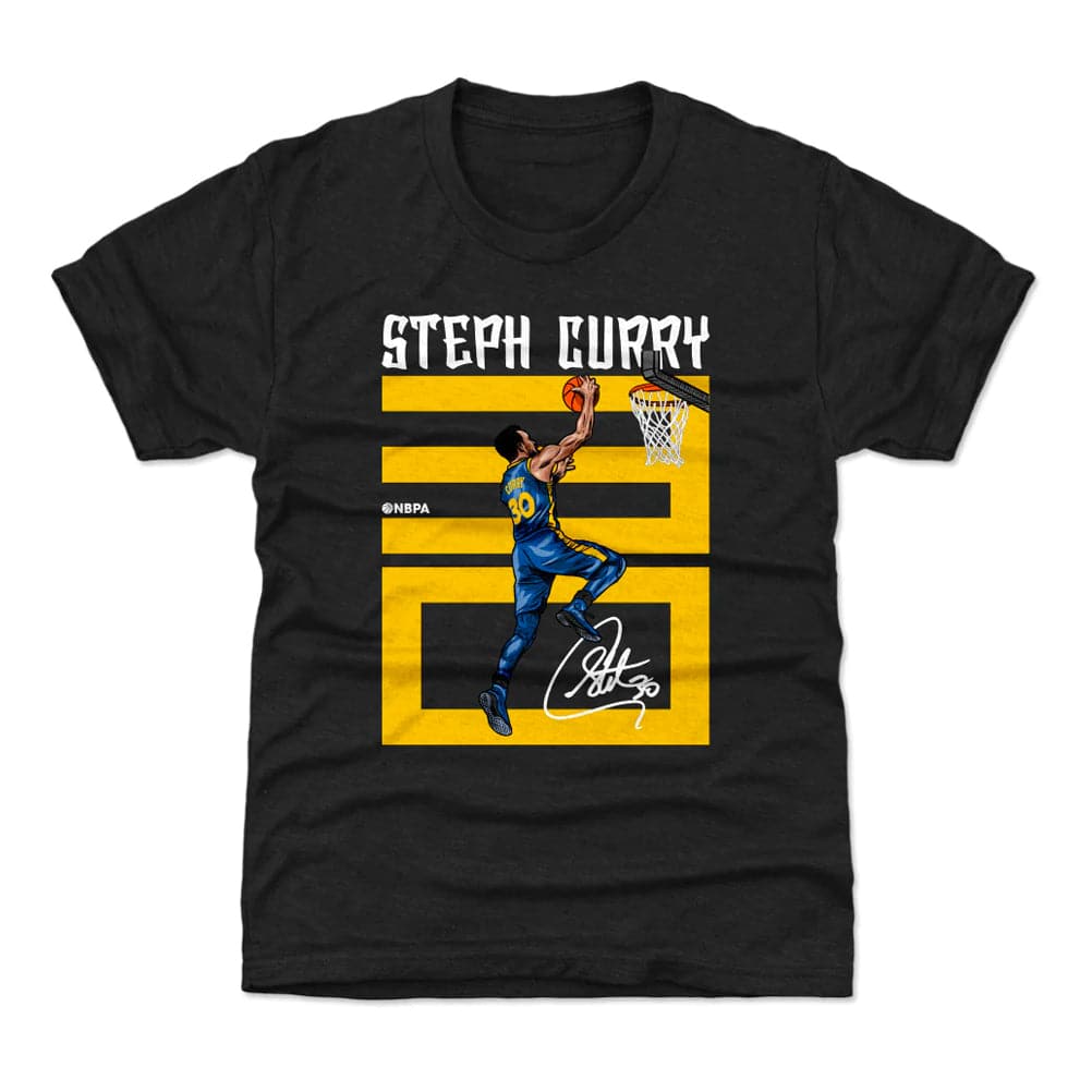 500 Level T-Shirts Youths Steph Curry Golden State Warriors 500 Level NBA Y Tri-Blend T-Shirt - Black