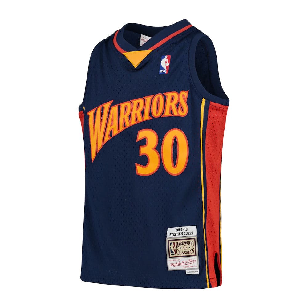 Mitchell And Ness Jerseys Youths Steph Curry Golden State Warriors Mitchell & Ness NBA Swingman Jersey - Navy