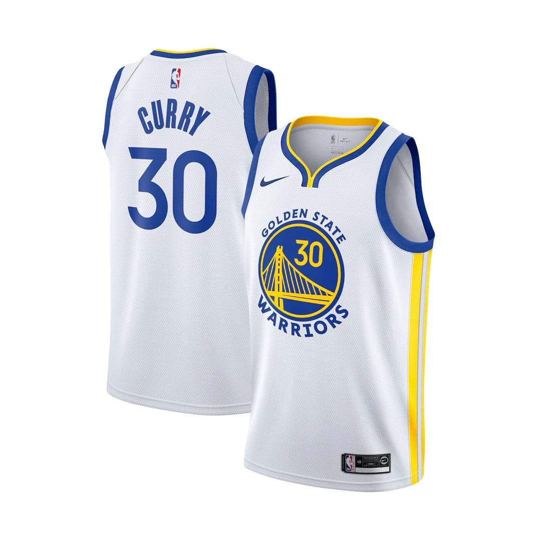 Nike Jerseys Youths Steph Curry Golden State Warriors Nike NBA Association Swingman Jersey - White