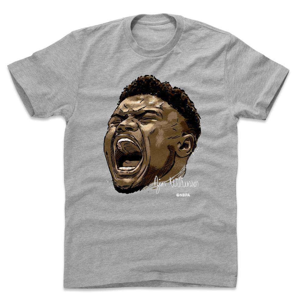 500 Level T-Shirts Zion Williamson New Orleans Pelicans 500 Level NBA Scream T-Shirt - Gray