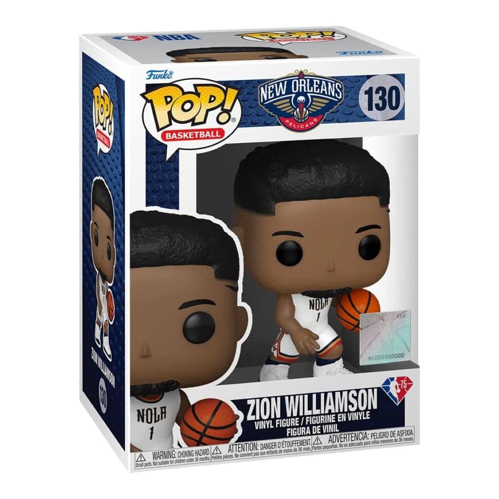 Funko Figures Zion Williamson New Orleans Pelicans Funko NBA 21-22 City Edition Pop Figure - White