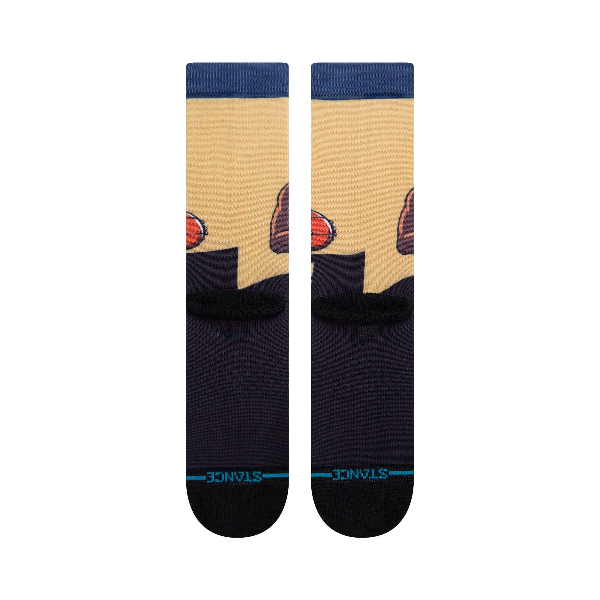 Stance Socks Large (9-12 US) Zion Williamson New Orleans Pelicans Stance NBA Graded Crew Socks - Brown